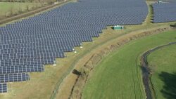 Aerial shots of a Wiltshire solar farm News Clip