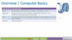 Learn and Master C Programming - Section Introduction - Quick Intro To Computer Basics Instructional Video