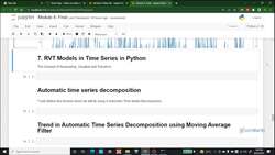 A Practical Approach to Timeseries Forecasting Using Python - RVT Models Instructional Video