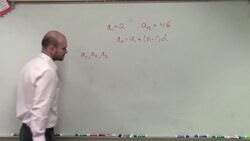 Given the values of two terms of an arithmetic sequence find the first four terms Instructional Video