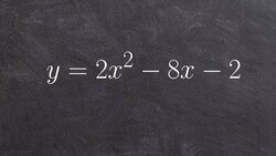 Learn how to graph a quadratic using the axis of symmetry and table of values Instructional Video