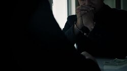 Public official handcuffed. Stock Footage