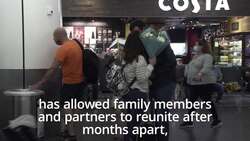 Emotional proposal as family members reunite in UK News Clip