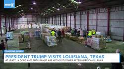 President Trump Visits Louisiana, Texas Areas Hit By Hurricane Laura News Clip