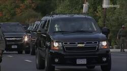 Trump Drives By Supporters Outside Hospital News Clip
