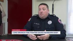 Long Branch firefighter saves life of 6-day-old baby in distress News Clip