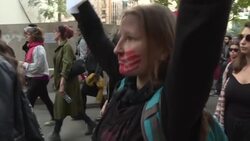 CLEAN : Women protest in Beirut against sexual violence News Clip