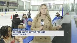 Children treated to free ice skating fun at Abe Stark rink in Brooklyn News Clip