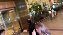 'Jawan' actress Nayanthara looks elegant in ethnic suit, briefly poses for the shutterbugs as she was in a HURRY News Clip