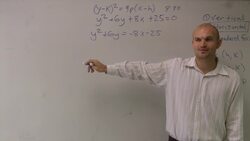 How to graph a horizontal parabola by completing the square first (mistake) Instructional Video