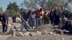 CLEAN : Funerals held for separatist soldiers killed in Karabakh fighting News Clip