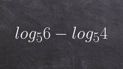 Learn how to condense a logarithm over subtraction of two logs Instructional Video