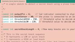 Easy secret knock detector to trigger anything with only an Arduino and a few cheap components Instructional Video