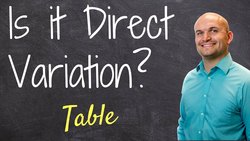 How to determine if a table represents direct variation Instructional Video