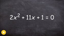 Learn how to determine the roots of an equation using the quadratic formula Instructional Video