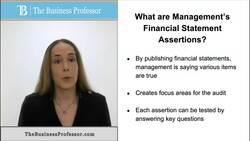 Auditing - Management Financial Statement Assertions Instructional Video