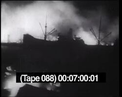 RESEARCH IMW 'Black Saturday' beginning of the Blitz - bombing of London's docks during World War II 1940 Stock Footage