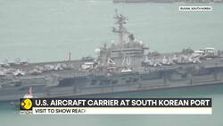 US nuclear-powered aircraft carrier arrives in Busan News Clip