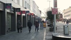 Bolton streetscenes and social distancing signs News Clip