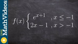 Graph and Determine Domain and Range of a Piecewise Function Instructional Video