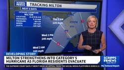Hurricane Milton explodes to Category 5 strength, pushing sustained winds to 180mph News Clip