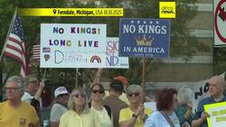USA : Tens of thousand take to the streets in Anti-Trump 'No kings' protests News Clip