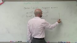 Writing an equation of circle tangent to the x axis given the center Instructional Video