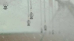 Pivot sprinkler system irrigating crops. Irrigation pivot system watering agriculture field in 4K 60fps Stock Footage