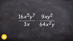 Multiplying two rational expressions and then using the rules of exponents to simplify Instructional Video