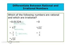 Understanding Rational and Irrational Numbers Instructional Video