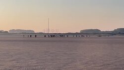 Further footage of suspected migrants boarding a boat in Gravelines, France News Clip
