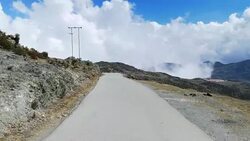 Country road along Pico El Aguila and Apartaderos, Merida state, Venezuela. Stock Footage