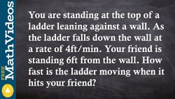 Solve related rates falling ladder Instructional Video