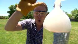 DIY SCI - LIQUID NITROGEN ROCKET EXPERIMENT Instructional Video