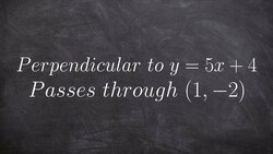 How to write the equation of a line perpendicular to another through a point Instructional Video