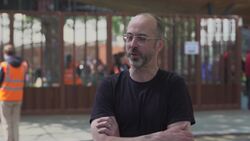 French nationals arrive to vote at Lycee Francais Charles de Gaulle in London News Clip