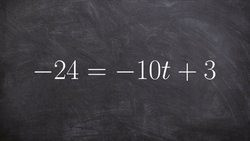 Solving two step equations with variable on the right side Instructional Video