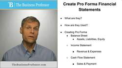 Pro Forma Financial Statements Instructional Video