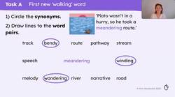 Rich vocabulary associated with walking Instructional Video