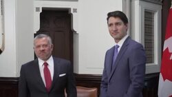 CLEAN : Canada: Justin Trudeau meets with King Abdullah II of Jordan News Clip