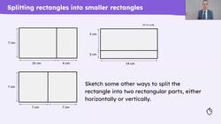 Calculate the area of shapes made from 2 rectangles by decomposing the shape in different ways Instructional Video