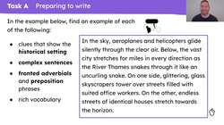 Writing the first half of a setting description in 'Sherlock Holmes' Instructional Video