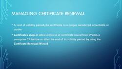 Active Directory with Windows Server 2016 - Enrolment, Renewal, and Revocation Instructional Video