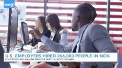 U.S. Employers Hired 266,000 People In November News Clip