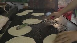 White flour Tortillas kitchen Stock Footage