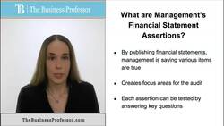 Auditing - Management Financial Statement Assertions Instructional Video