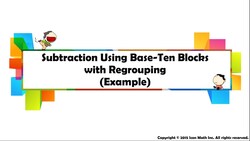 Subtraction Using Base-Ten Blocks with Regrouping (Example) Instructional Video