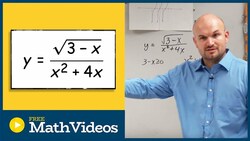Domain of rational function with radical in the numerator Instructional Video