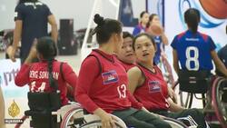 Women wheelchair basketball teams compete in Thailand News Clip