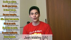 How to say "just kidding" in Spanish (Día 87) Instructional Video
